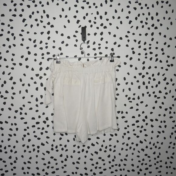 Misa Los Angeles White Nelli Ruffle Grommet Trim Tie Waist Wrap Skort - Picture 6 of 10